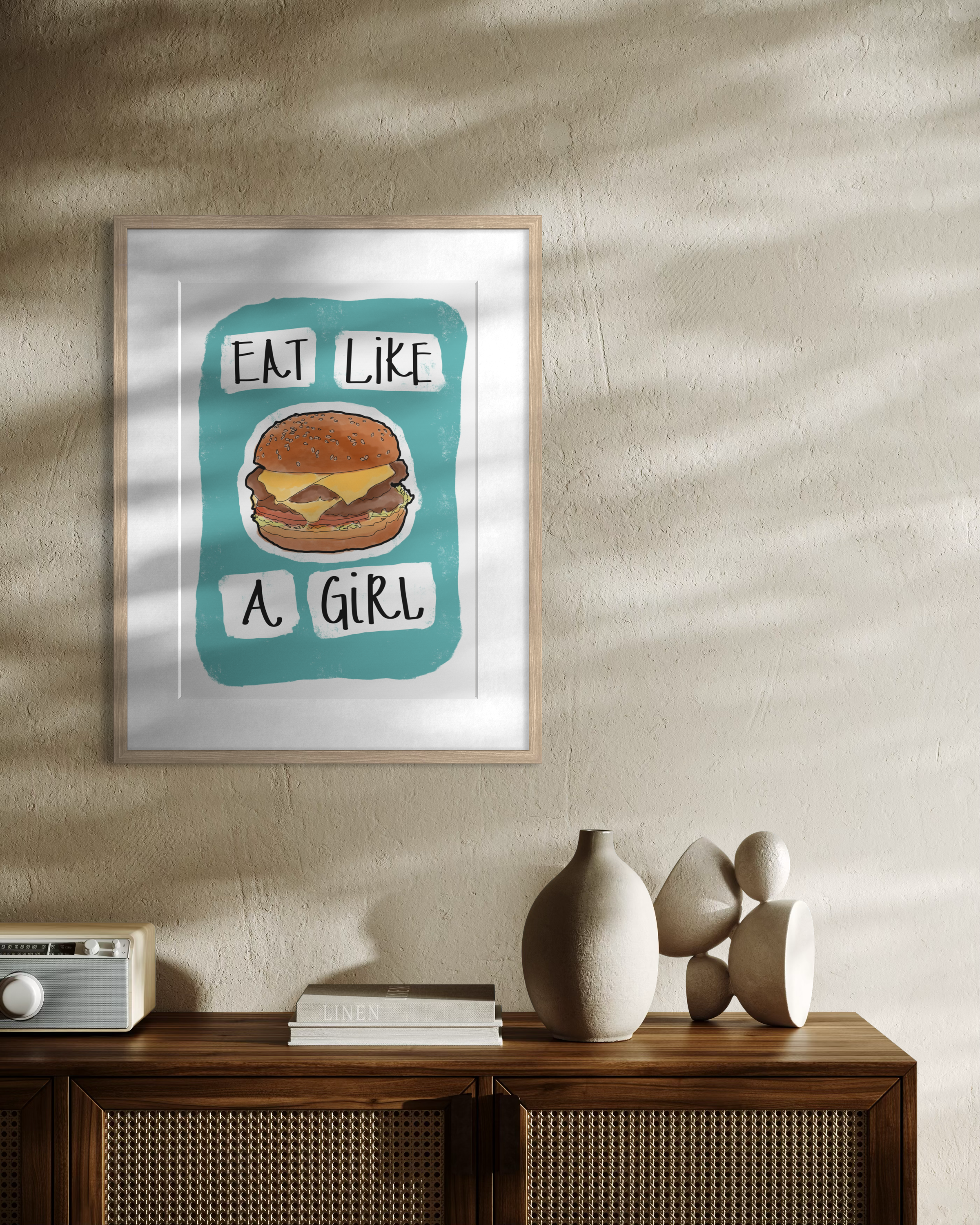 Eat Like a Girl Digital Download Art Print