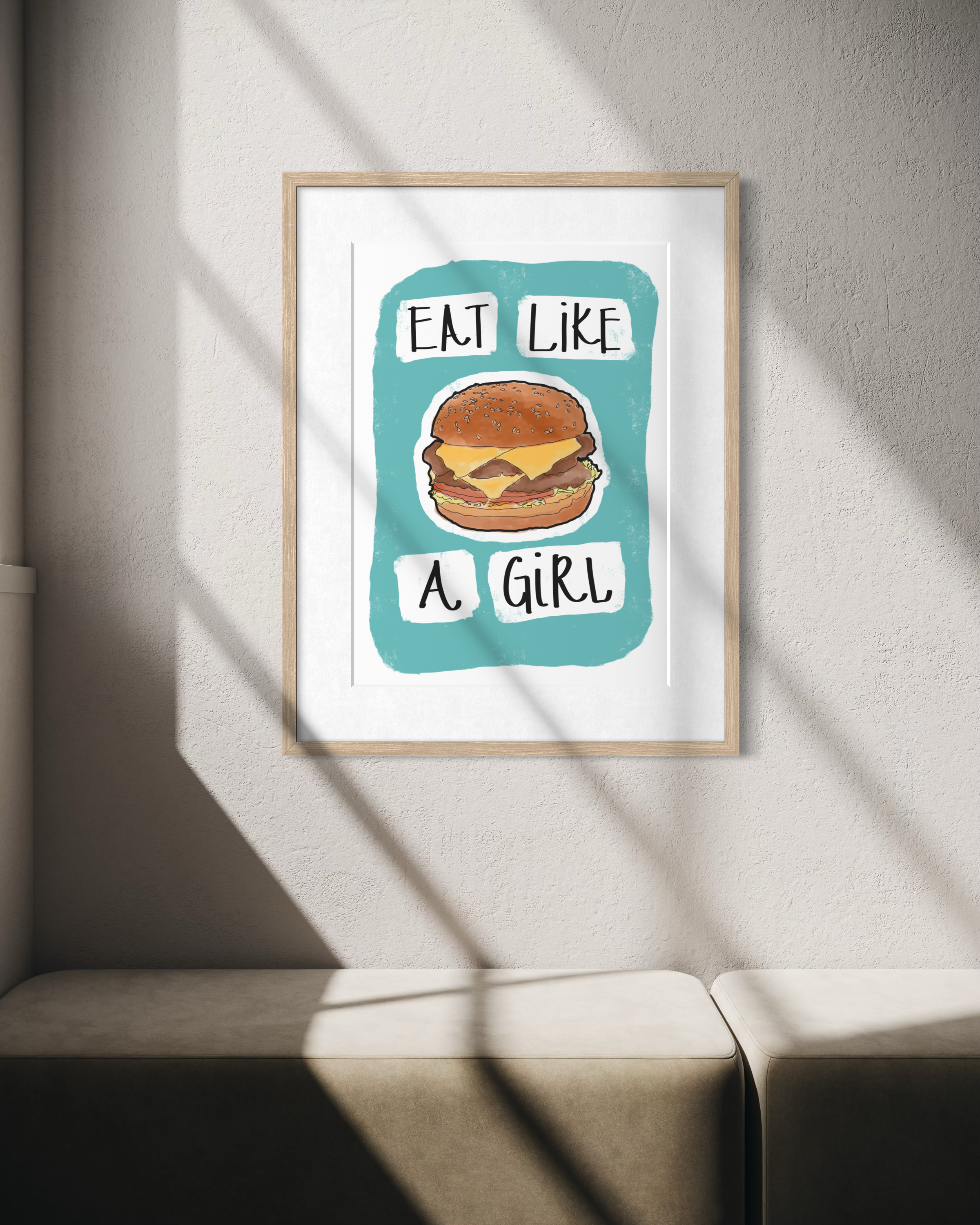 Eat Like a Girl Digital Download Art Print