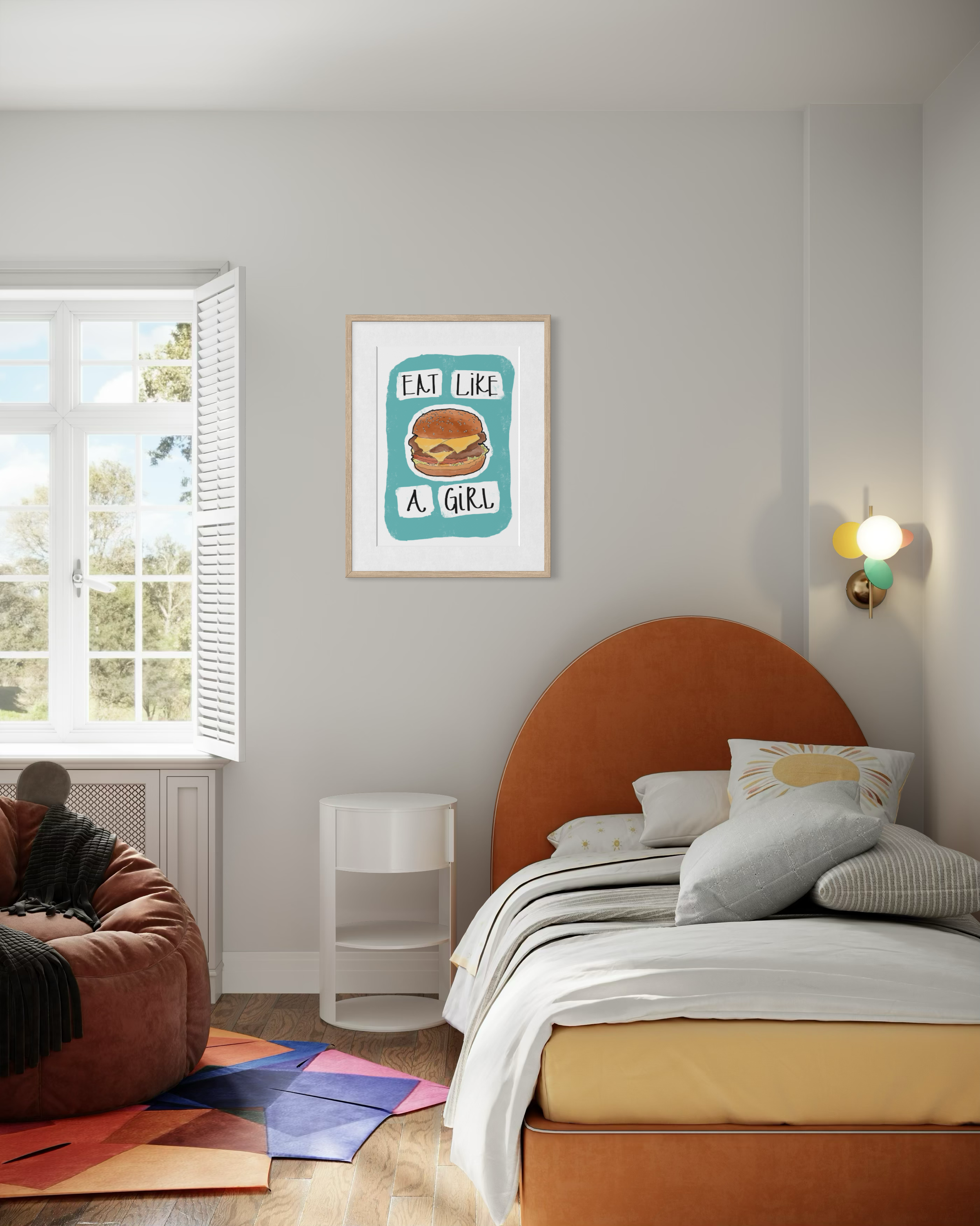 Eat Like a Girl Digital Download Art Print